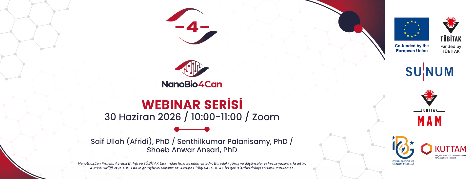 NanoBio4Can Webinar Serisi, Dördüncüsü 30 Haziran’da