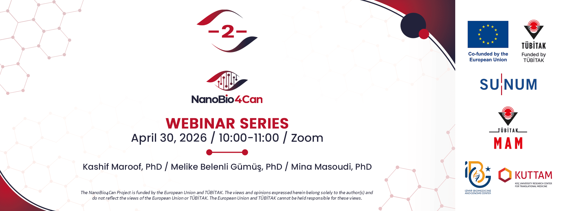 The NanoBio4Can Webinar Series Continues with Second Webinar on April 30
