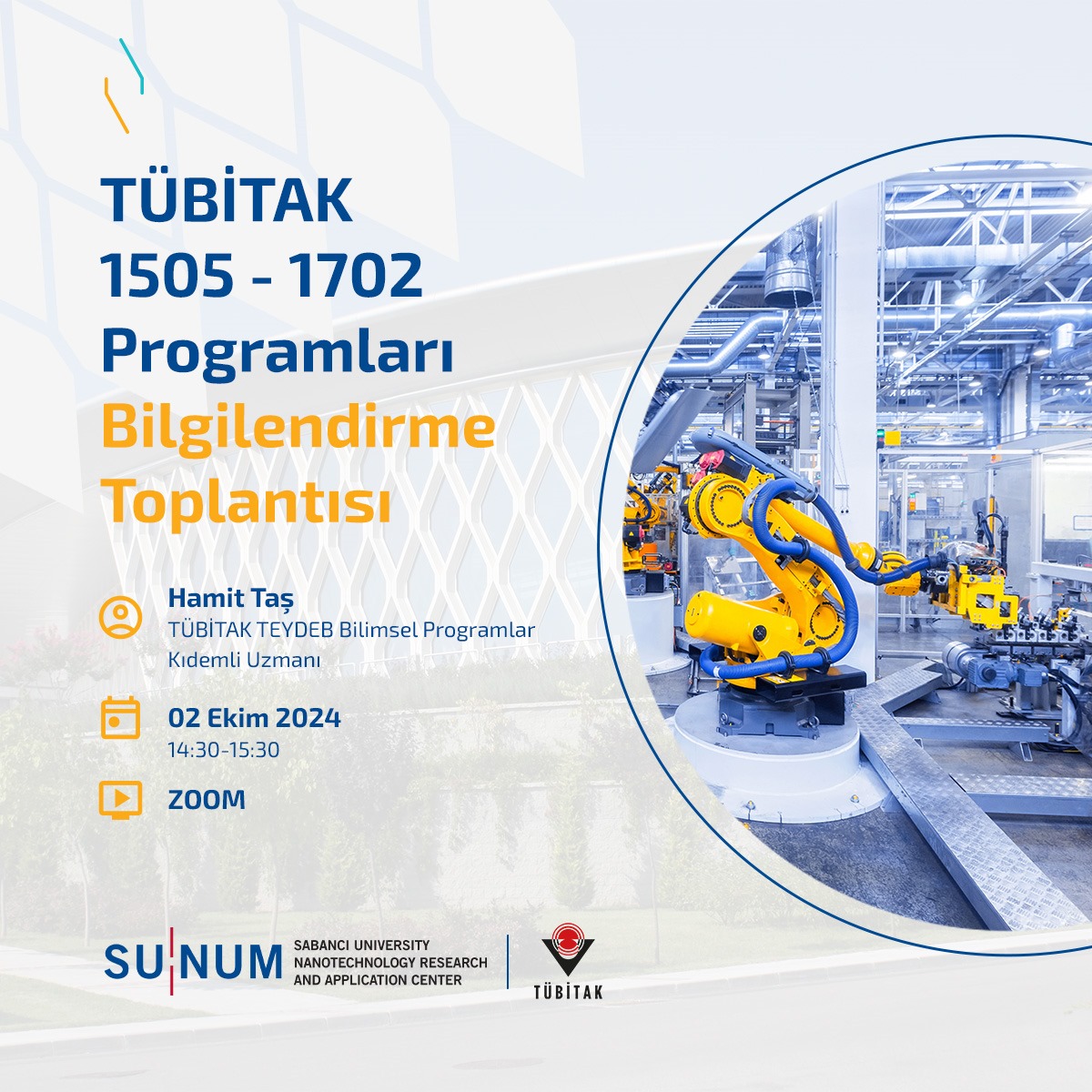 TÜBİTAK 1505 - 1702 Programları Bilgilendirme Toplantısı