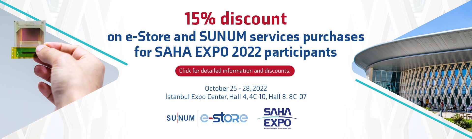 15% discount on e-Store and SUNUM services purchases for SAHA EXPO 2022 participants