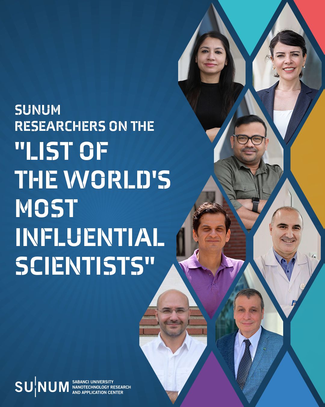 SUNUM RESEARCHERS ON THE “World's Most Influential Scientists List”.