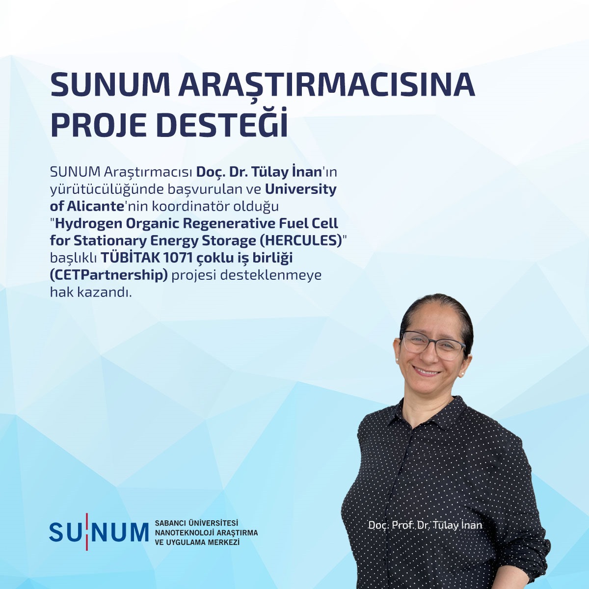 SUNUM Araştırmacısına Proje Desteği