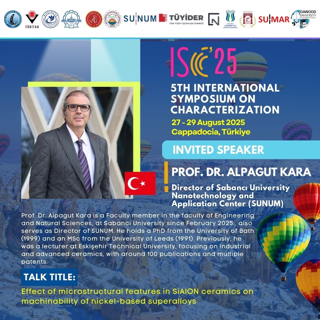 SUNUM will attend the 5th International Symposium on Characterization on 27-29 August
